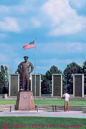 Stock Photo #18043: keywords -  abilene center centers dwight eisenhower great kansas memorial memorials people person plains president presidential region state statue statues vert