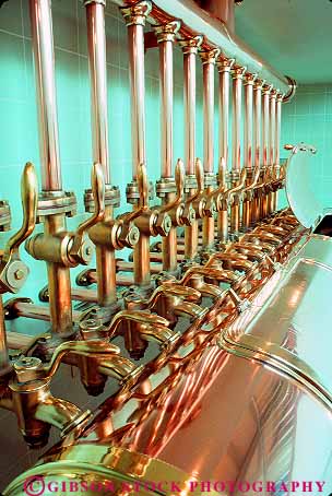 Stock Photo #15545: keywords -  brewery brewing copper fixtures metal micobrew microbrewery pattern patterns pipe pipes plumbing repeat repeating repeats repetition row rows serial shiny valve valves vert