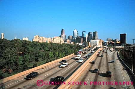 Stock Photo #1479: keywords -  auto car city commute drive freeway highway horz interstate move pavement pennsylvania philadelphia road street suburb traffic transportation truck vehicle