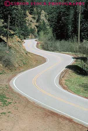 Stock Photo #16091: keywords -  curve curved curves curving curvy double highway highways hill hills hilly hwy landscape mexico new pavement road roads route routes scenery scenic street streets transport transportation travel vert winding yellow