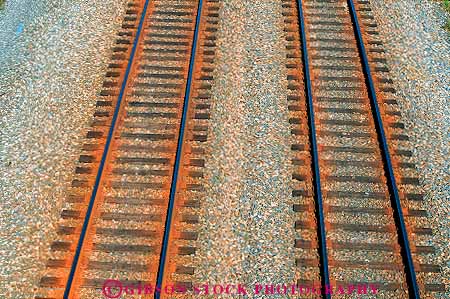 Stock Photo #16229: keywords -  aerial elevate elevated endless horz line linear lines long metal overhead overview pair parallel rail railroad railroading railroads rails tie ties track tracks train transport transportation two view