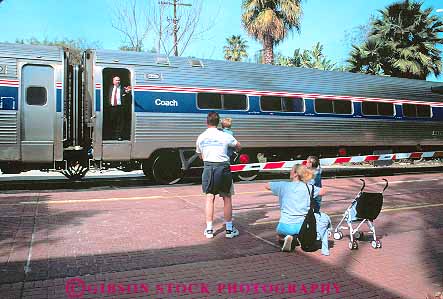 Stock Photo #16254: keywords -  amtrak bye california capistrano cars conductor conductors depart departing departs families family good horz juan leave leaves leaving passenger people person railroad railroading railroads san train trains transportation traveler travelers traveling travels vacation wave waves