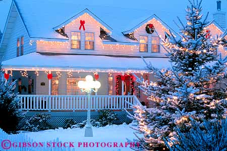 released home Christmas lights Stock Photo 16419