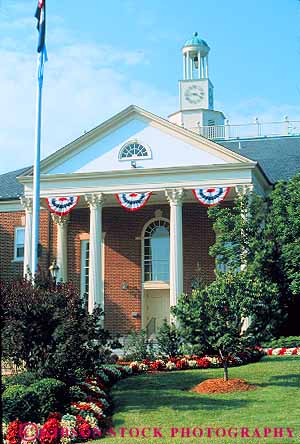 Stock Photo #16606: keywords -  architecture building buildings city design fairfax government hall halls municipal office offices public style tradition traditional vert virginia